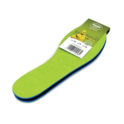 Bekina Steplite Easygrip Extra Thick Felt Washable Insole (Pack of 5) Green 03.5