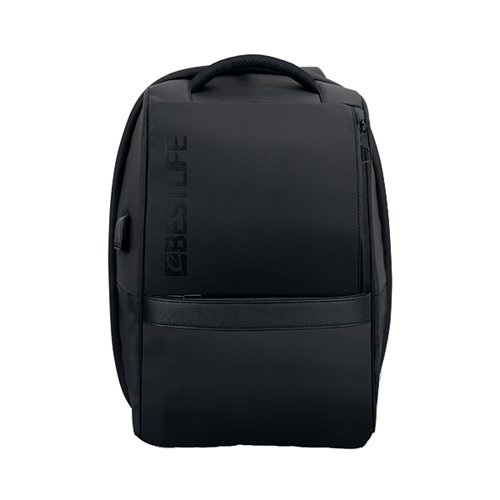 The BestLife Neoton Laptop Backpack with padded compartments for tablets and laptops up to 15.6 inches. The bag has a handy USB connector for charging devices. Featuring a large anti-theft main compartment, with dividers for accessories, one front pocket, a hidden back pocket and pen and card holder. The backpack has ergonomic shoulder pads and back, padded with breathable mesh for comfortable transportation.