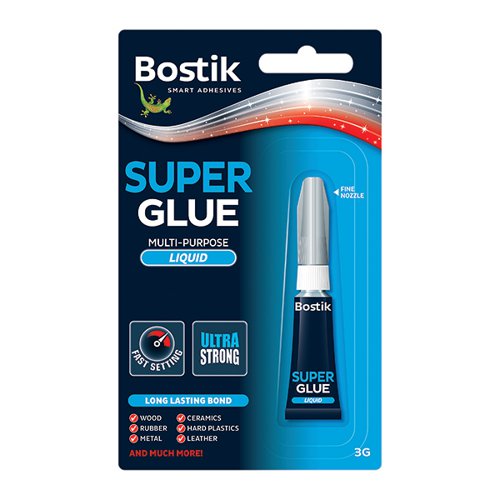 Bostik Super Glue 3g (Pack of 12) 30813340 BK00541 Buy online at Office 5Star or contact us Tel 01594 810081 for assistance