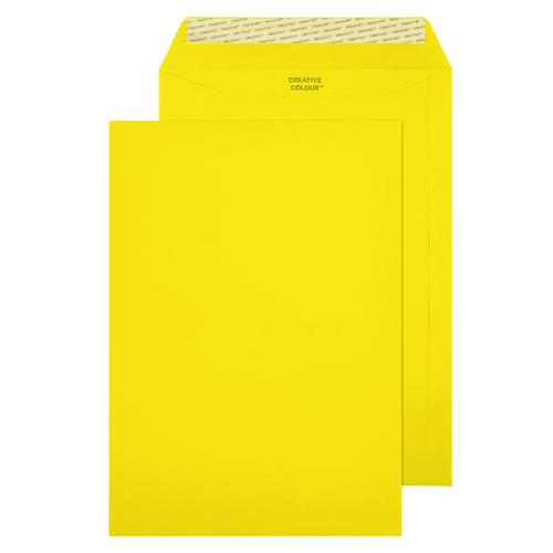 C4 Pocket Envelope Peel and Seal 120gsm Banana Yellow (Pack of 250) 403P