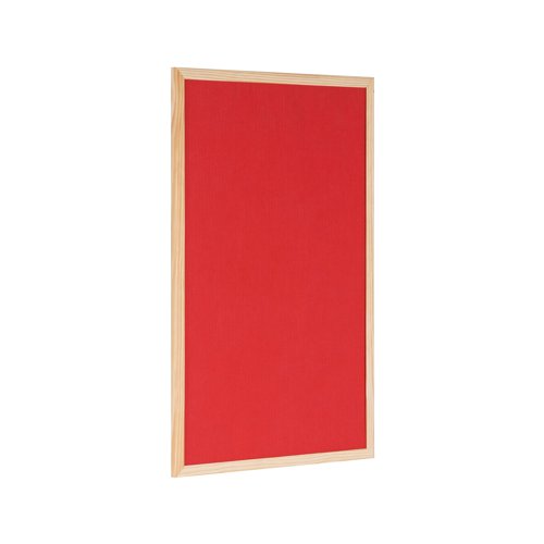 Offering versatile use, this Bi-Office Noticeboard is double-sided. On one side, affix notices to the durable and self-healing cork pinboard, or turn it over to use the bright red felt pinboard for a splash of colour. It features an elegant pine frame for protection, and comes with a free pack of push pins and a wall fixing kit for easy installation.