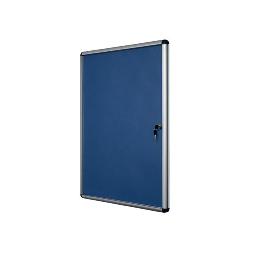 Bi-Office Enclore Felt Indoor Lockable Glazed Case 1160x981x35mm Blue VT640107150