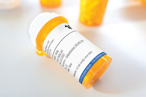 These Dymo Labelwriter Veterinary labels are suitable for use with the LabelWriter 5 Series: 5XL, 550T and 550 and are supplied in one roll of 400 labels. Each measuring 70mm x 54mm, the labels are ideal for clearly labelling prescriptions for accurate medication administration and incorporating logos, text, QR codes etc., via DYMO Connect for Desktop software. The labels adhere to strict industry and regulatory standards and help to improve Veterinary Practice efficiency.