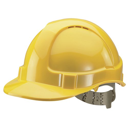 B Brand Comfort Vented Safety Helmet Yellow