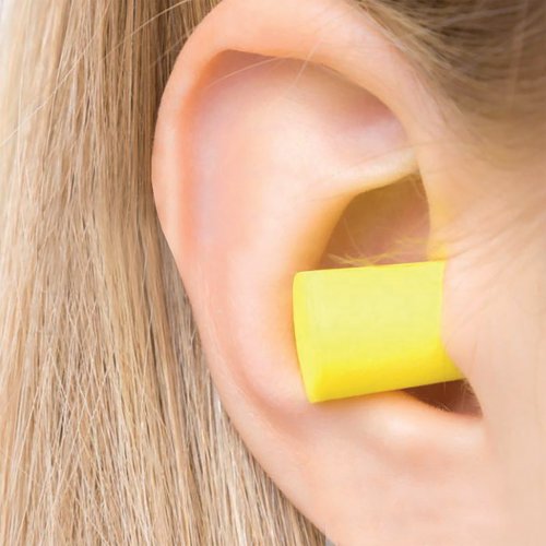 PU Foam Disposable Earplugs Yellow (Pack of 200) QED301 - Beeswift - BRG32211 - McArdle Computer and Office Supplies