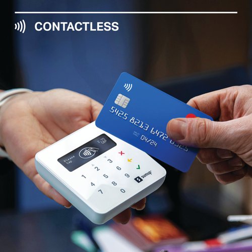 BRI42110 | The SumUp Air card reader makes card payments easy, accepting all major debit and credit cards with one device that is portable and fits in most pockets. No fixed costs required, paying per transaction without activation fees, fixed costs, or contractual obligations.