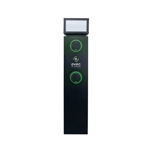 BRI77257 | Our OCPP compliant pedestal is compatible with any electric vehicle. It can be controlled multiple ways including plug and play, via pay-to-charge solutions or via our Evec app. The charger's integrated LED light also gives users great visibility of the charge point and bays even on those dark winter nights.