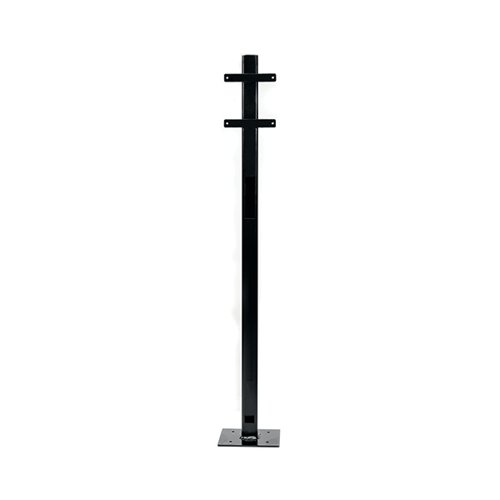 Evec Mounting Post for 1x Wall Mount Charger Steel Black SCP01 Evec Ltd