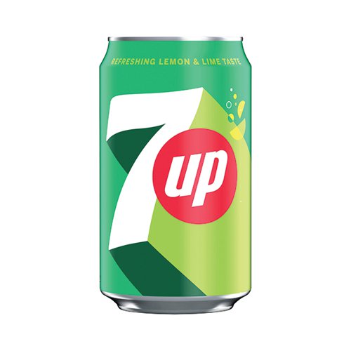7-Up Lemon and Lime Carbonated Canned Soft Drink 330ml (Pack of 24)