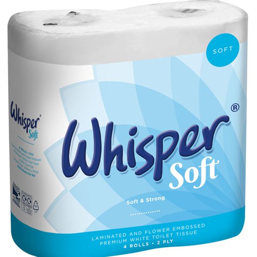 Beeswift Whisper Soft Luxury Toilet Roll 2-Ply (Pack of 4) | BSW00538 | Esfina