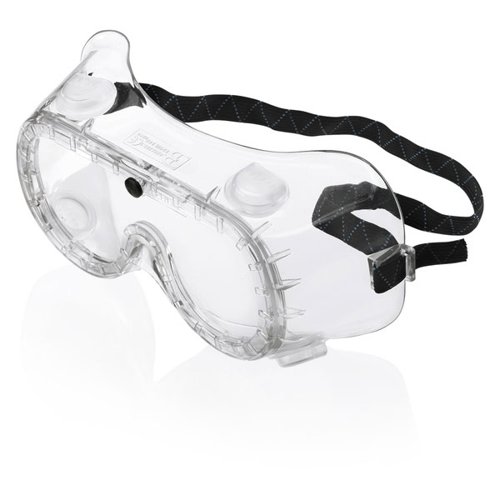 Beeswift Chemical Goggles with Elastic Strap Clear/Black Beeswift