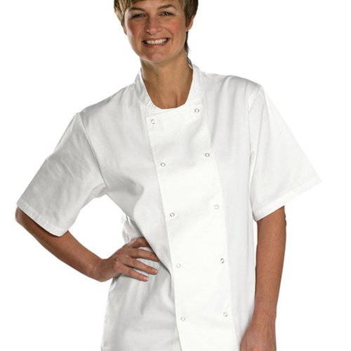 BSW01091 Beeswift Chefs Short Sleeve Jacket with Stud Fastening