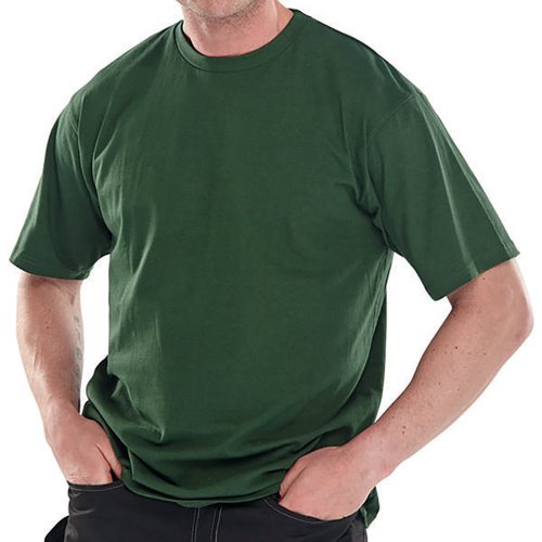 Beeswift Click Heavyweight 100% Cotton T-shirt Bottle Green 2XL