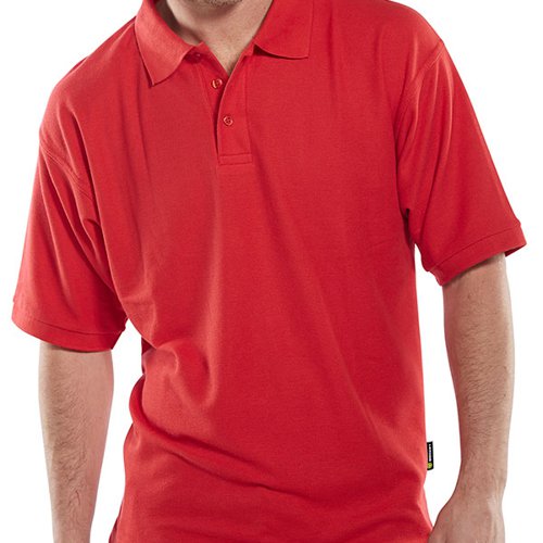 Beeswift Click Short Sleeve Polo Shirt Red L