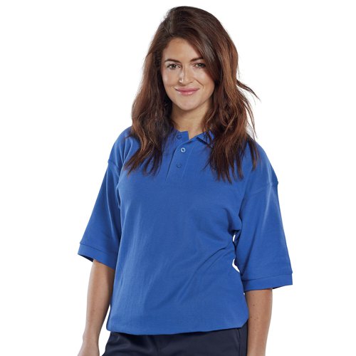 Beeswift Click Short Sleeve Polo Shirt Royal Blue L