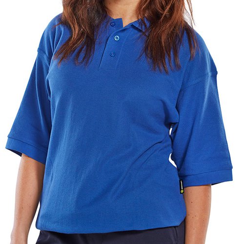Beeswift Click Short Sleeve Polo Shirt Royal Blue M