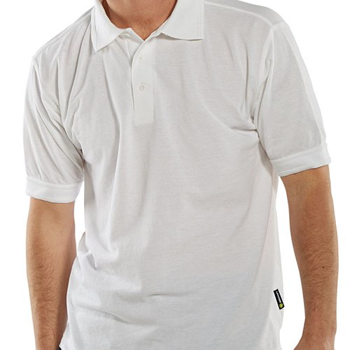 Beeswift Click Short Sleeve Polo Shirt White M