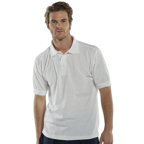 Beeswift Click Short Sleeve Polo Shirt White M