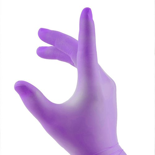 Beeswift Nitrile Disposable Gloves Powder Free (Pack of 1000) Purple S