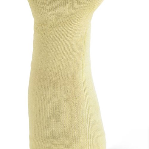 Beeswift Kevlar Sleeve with Thumbslot is a reinforced sleeve with thumbslot made from 100% reinforced fibre and offers excellent cut resistance. Soft and comfortable against the arm during use. Extremely lightweight elasticated style allows the sleeve to remain in place during the most rigorous tasks. Thumbslot is added to further ensure that the product remains in place. Ideal in industries where laceration risks to the arms are prominent. EN388: 2016. Level 1 - Abrasion. Level x- Cut Resistance (Glove blunted the blade, ISO 13997 test required). Level 4 - Tear Resistance. Level x- Puncture. Level B - ISO 13997 Cut Resistance.