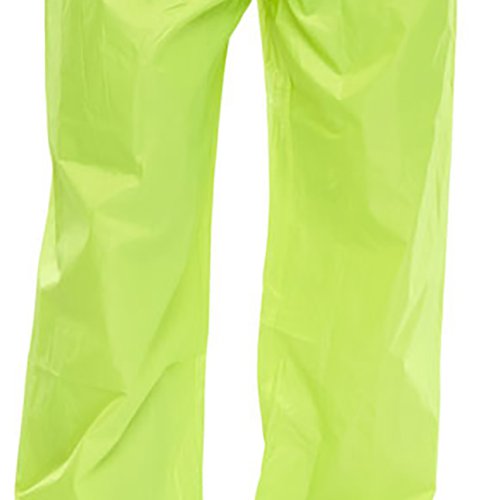Weatherproof over trousers to keep the wearer dry. Made from lightweight nylon with PVC coating to the inside these trousers provide access to side pockets and have stud ankle fastenings. Hand wash only.