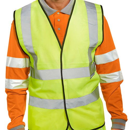 Beeswift High Visibility Waistcoat Full App G BSW03875 Buy online at Office 5Star or contact us Tel 01594 810081 for assistance