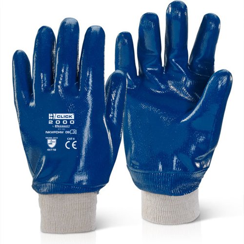 Beeswift Nitrile Fully Coated Knitwrist Heavy Weight Gloves BSW03915 Buy online at Office 5Star or contact us Tel 01594 810081 for assistance