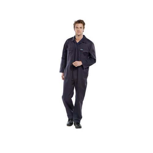 Beeswift Click Polycotton Boilersuit Navy Blue 34 Inches PCBSN34
