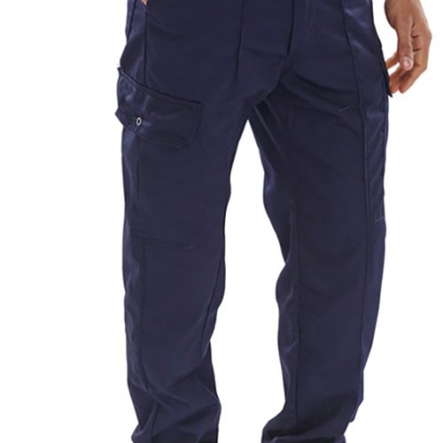 Beeswift Super Click Drivers Trousers Navy Blue 30