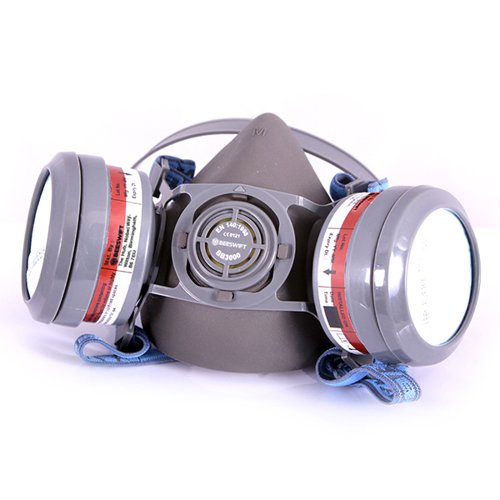 Beeswift Twin Filter A1P2 Ready Mask with 2xA1P2 Filters Grey BSW04778 Buy online at Office 5Star or contact us Tel 01594 810081 for assistance