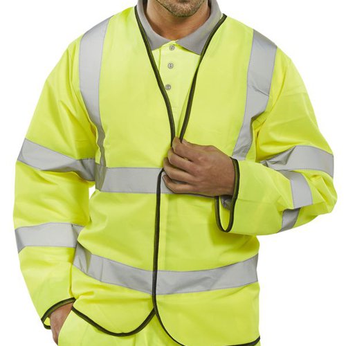 Beeswift High Visibility Long Sleeve Jerkin BSW04797 Buy online at Office 5Star or contact us Tel 01594 810081 for assistance