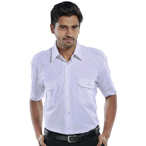 Beeswift Pilot Short Sleeve Shirt White 15.5 BSW04945 Buy online at Office 5Star or contact us Tel 01594 810081 for assistance