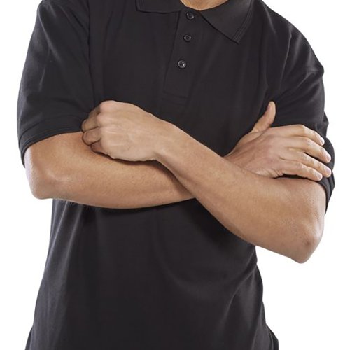 Beeswift Click Premium PK Short Sleeve Polo Shirt Black 4XL