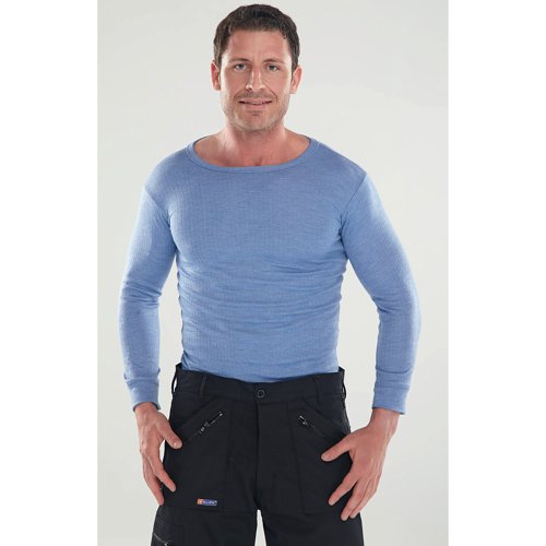 Beeswift Long Sleeve Thermal Vest Blue S