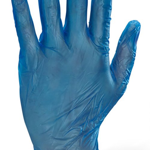 Beeswift Vinyl Examination Gloves (Pack of 1000) Blue L