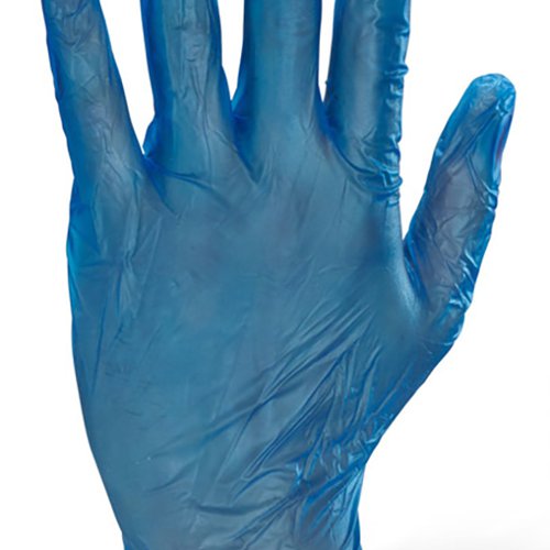 Beeswift Vinyl Examination Gloves (Pack of 1000) Blue M