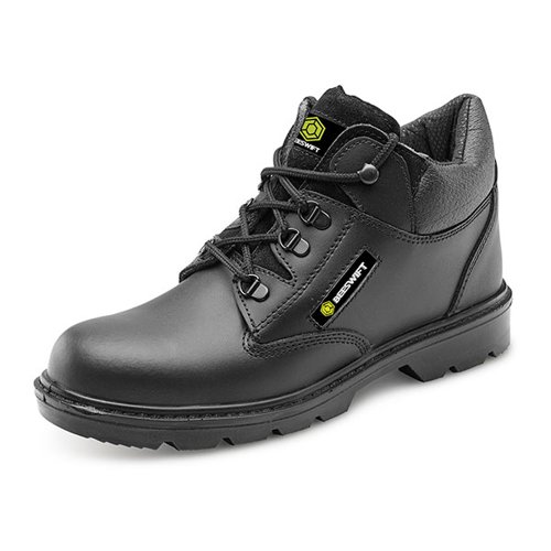 Beeswift Click Leather Mid Cut Midsole Steel Toe Capped Boots 1 Pair Black 10
