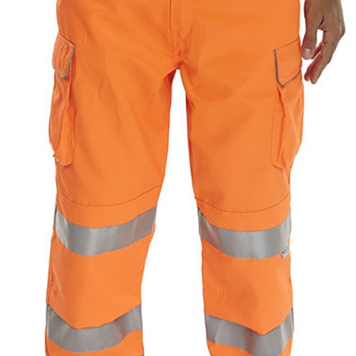 Beeswift Rail Spec High Visibility Trousers Orange 32