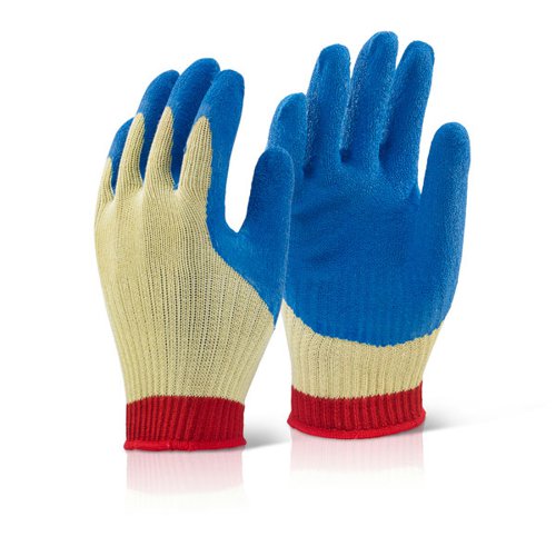 Beeswift Reinforced Latex Gloves (Pack of 10) Blue S