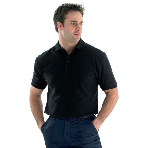 Beeswift Click Premium PK Short Sleeve Polo Shirt Black S