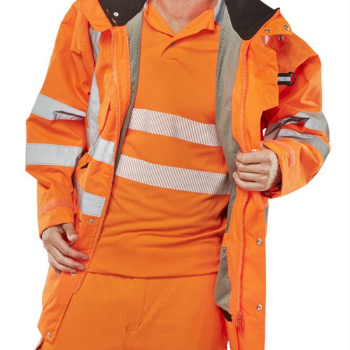 Beeswift Elsener 7In1 High Visibility Jacket Orange XL