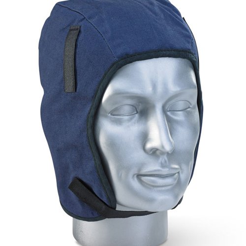 Beeswift Winter Helmet Liner has two layers and is made from 100% cotton shell with a fleece lining. It has 2 internal ear pockets for use with warmer pads and a hook and loop fastening chin strap.
