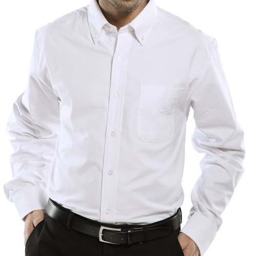 Beeswift Oxford Long Sleeve Shirt White 14.5 BSW13157 Buy online at Office 5Star or contact us Tel 01594 810081 for assistance