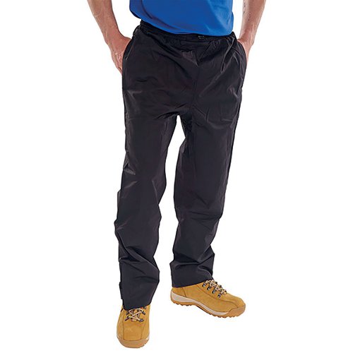 BSW13583 | Lightweight trousers made from water repellent Tasoft PU breathable nylon. Features gusset at ankles for a cosy fit and a fully elasticated waistband for all day comfort. Handwash only.