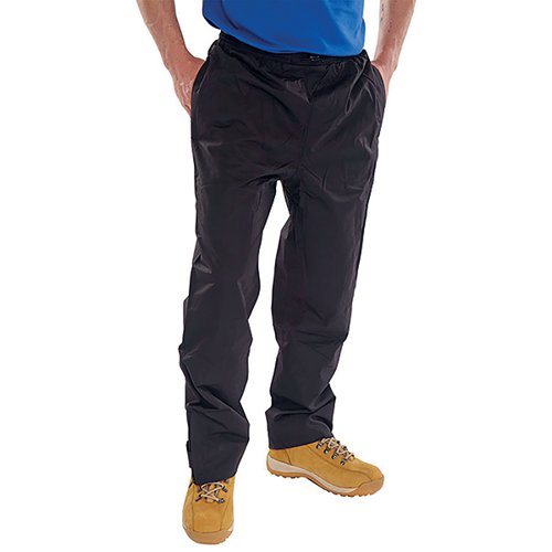 BSW13585 | Lightweight trousers made from water repellent Tasoft PU breathable nylon. Features gusset at ankles for a cosy fit and a fully elasticated waistband for all day comfort. Handwash only.