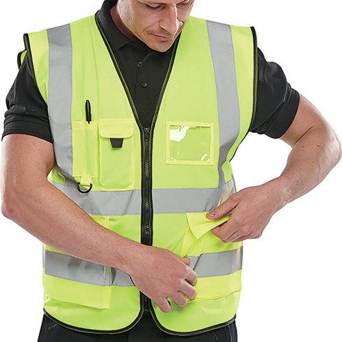 Beeswift Executive High Visibility Waistcoat BSW15968 Buy online at Office 5Star or contact us Tel 01594 810081 for assistance