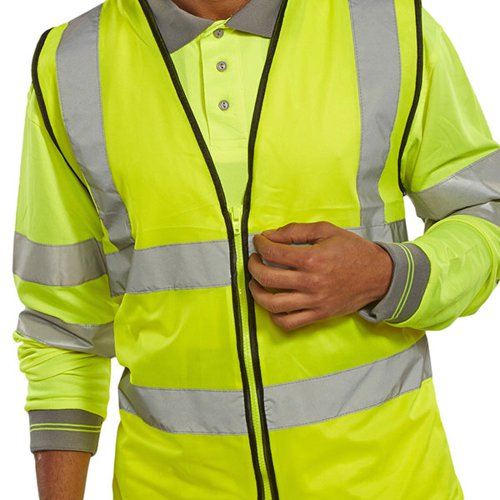 Beeswift High Visibility Waistcoat Zip Fastened BSW16833 Buy online at Office 5Star or contact us Tel 01594 810081 for assistance