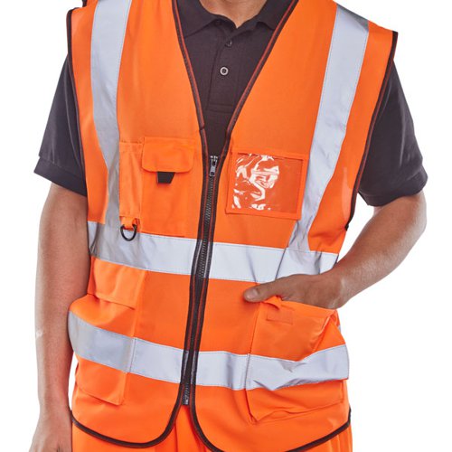 Beeswift Executive High Visibility Waistcoat Orange XL