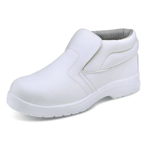 BSW19799 Beeswift Micro-Fibre Water Resistant Pull On Steel Toe Cap S2 Safety Boots 1 Pair White 06.5