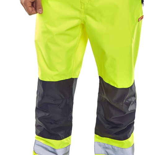 Beeswift Contrast Hi Vis Trousers Saturn Yellow 4XL